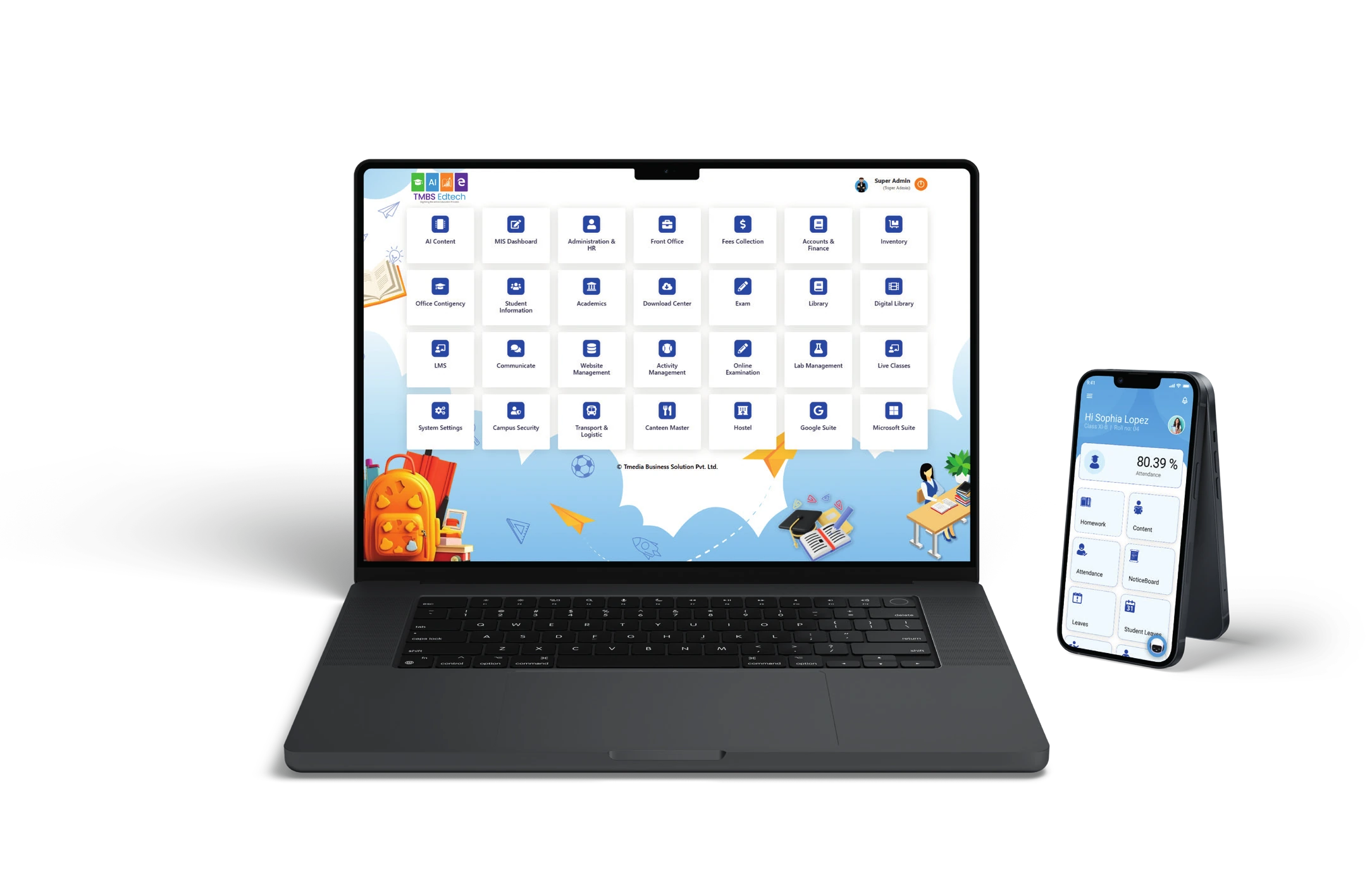 TMBS EdTech web and mobile platform